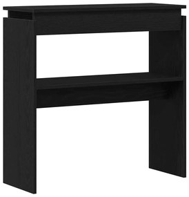 Mesa de Consola vidaXL Preta em Carvalho 80x30x80 cm em Madeira de Eng