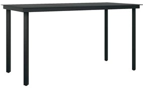 Conjunto de sala de jantar 5 pcs Cinza claro e preto