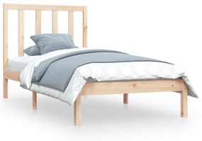 Estrutura de cama 90 x 200 cm pinho maciço