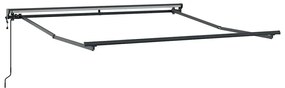 Toldo Retrátil Manual Cinzento-claro 300x250 cm Tecido