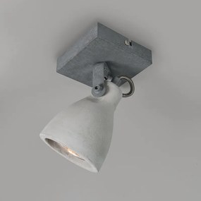 Conjunto de 4 focos industriais cinzento cimento 1-luz - Creto Industrial