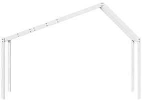 Telhado de cama infantil 203x80,5x142 cm pinho maciço branco