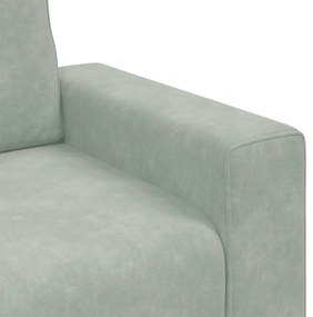 Poltrona 60 cm veludo cinzento-claro