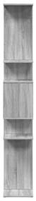 Estante 92x29x188 cm derivados de madeira cinzento sonoma