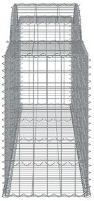 Cestos gabião arqueados 9 pcs 300x50x80/100cm ferro galvanizado