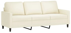 4 pcs conjunto de sofás com almofadas veludo cor creme