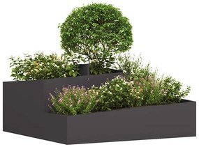 Vasos &amp; Plantadeiras Preto Metal Grande Inserções Decorativas