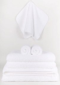 740 gr./m2 Algodão penteado - Jogo 3 toalhas de banho: Branco
