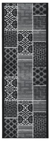 vidaXL Tapete/passadeira 80x300 cm preto