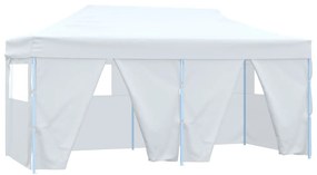 Tenda dobrável profissional festas 4 paredes 3x6m aço branco
