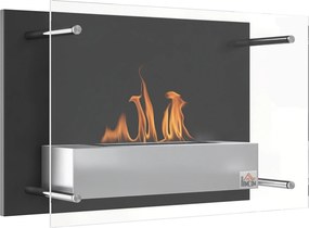 HOMCOM Lareira de Bioetanol de Parede 60x22x40cm Capacidade de 1,5 Combustão de 3 Horas Estufa de Bioetanol Preto | Aosom Portugal