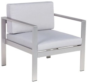 Cadeira de jardim em alumínio cinzento claro SALERNO Beliani