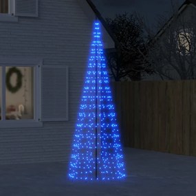vidaXL Árvore de Natal LED no mastro 550 LEDs Azul 300 cm