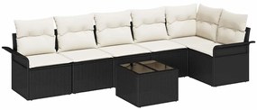 Conjunto de Sofá de Jardim vidaXL de 6 Peças com Almofadas Rattan Poli