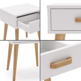 Mesa de cabeceira LUNA branca