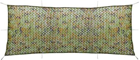 vidaXL Rede de camuflagem com saco de armazenamento 1,5x5 m verde