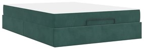Estrutura da Cama Outros Verde-escuro 140 x 200 cm Veludo