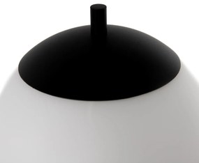 Candeeiro de mesa moderno preto com vidro opalino incluindo LED com dimmer de 3 etapas - Djent Moderno