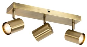 Candeeiro de Teto Moderno Bronze 3 Luzes Ajustável Retangular - Jeana