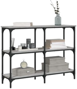 Mesa consola 100x29x75 cm derivados de madeira cinzento sonoma