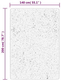 Tapete shaggy de pelo alto 140x200 cm dourado