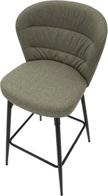 CONJUNTO DE 2 BANCOS DE BAR LOSANNA 52X59X108 CM VERDE E PRETO