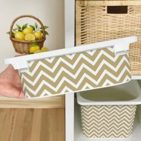 Autocolante para caixa IKEA TROFAST - Chevron dourado (zig-zag)
