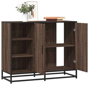 vidaXL Aparador 92x35x76 cm derivados de madeira carvalho castanho