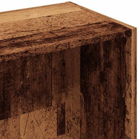 Armário de livros madeira velha 66x30x130 cm madeira trabalhada