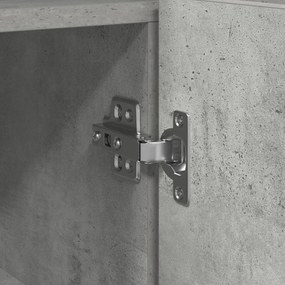 Buffet Cinza Concreto Madeira Engenheirada 116 x 30 x 75 cm
