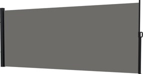 Toldo lateral com proteção contra olhares indiscretos, retrátil, 4 x 1,80 m, em alumínio e poliéster anti-UV de alta densidade (180 g/m²), cinzento es