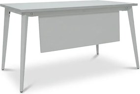 Secretária Art II Cinza com Estrutura Metálica Riva Office 1600x800mm