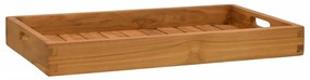 vidaXL Bandeja de servir 60 x 35 cm madeira de teca maciça