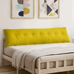 vidaXL Travesseiro para Costas Amarelo 200 x 50 cm