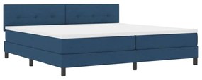 Cama Box com Colchão Azul 200x200 cm Tecido