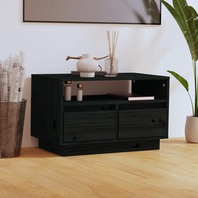 vidaXL Móvel de TV 60x35x37 cm madeira de pinho maciça preto