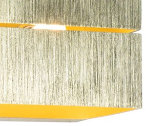 Candeeiro de parede moderno dourado 9,7 cm - Transfer Groove Moderno