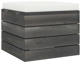 2 pcs conjunto lounge de paletes com almofadões pinho maciço