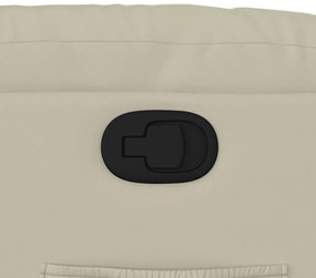 Poltrona reclinável couro artificial cor creme