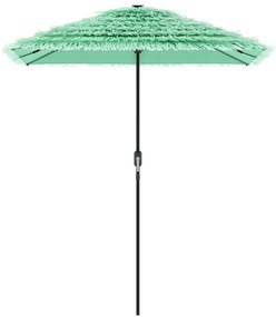 Guarda-sol de jardim com poste de aço 300x200x250 cm verde
