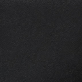 Sofá de 2 lugares 120 cm couro artificial preto