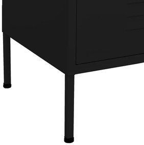 Armário de arrumação aço 80x35x101,5 cm preto
