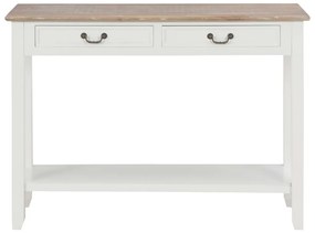 Mesa consola 110x35x80 cm madeira branco
