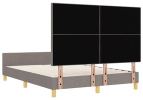 Cama vidaXL Taupe 140x190 cm Tecido