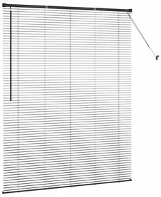 Persiana de Janela com cortinas Outros Manual Preto 140 x 175 cm Alumí