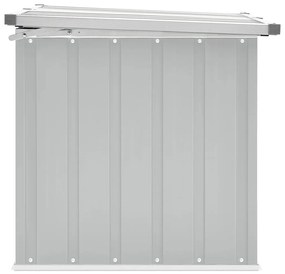 Caixa de arrumação para jardim 129x67x65 cm cinzento