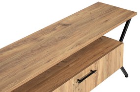 Móvel TV Tarz – Nogueira e Preto – 125x54x35 cm