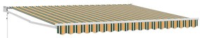 Toldo Retrátil Automático vidaXL Verde e Amarelo 400x300 cm