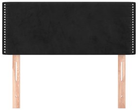 Cabeceira de cama veludo 90x5x78/88 cm preto