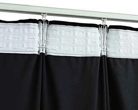 Cortinas blackout com ganchos 2 pcs 140x175 cm veludo preto